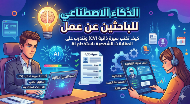 الذكاء الاصطناعي للباحثين عن عمل وكتابة السيرة الذاتية (CV)